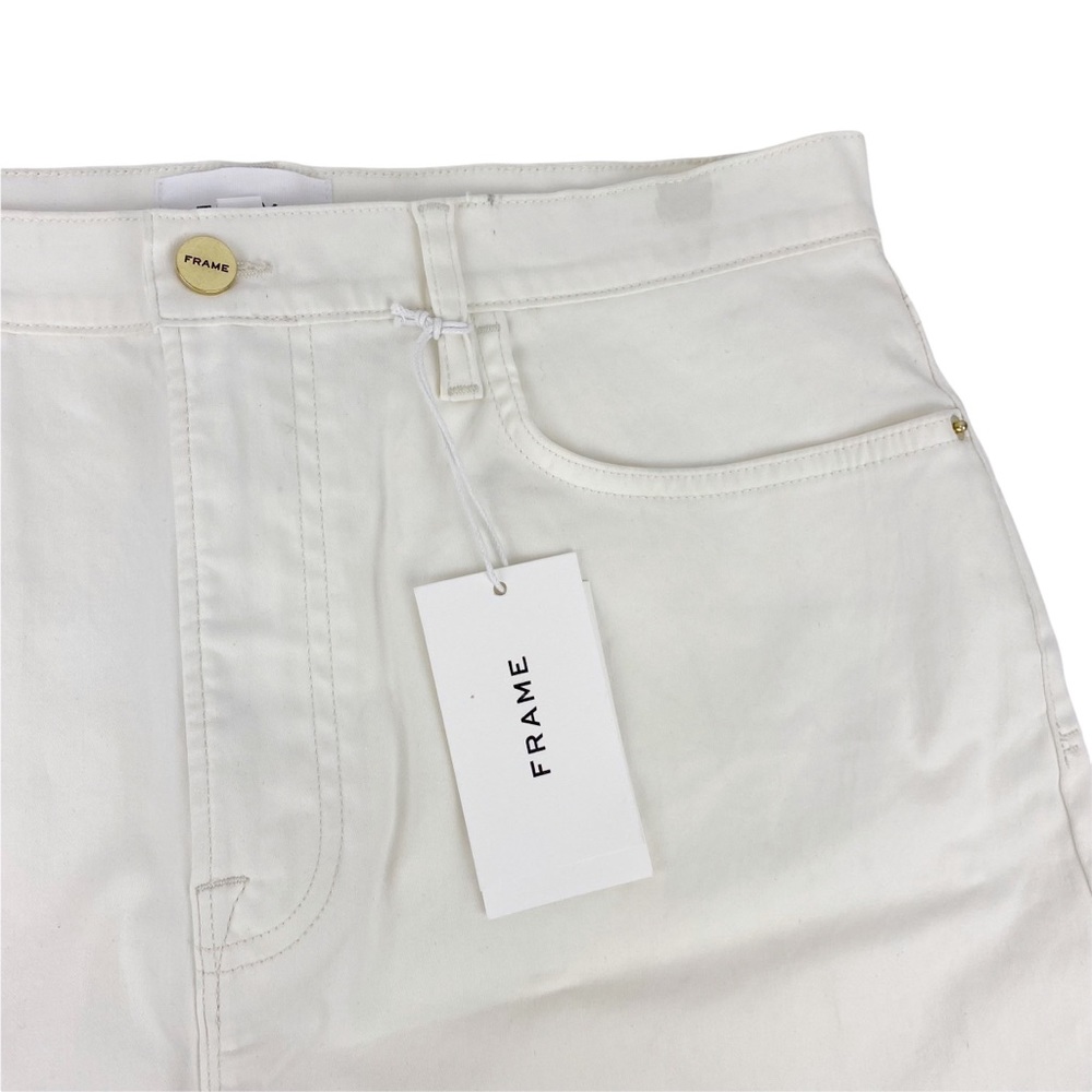 NWT Frame Denim Coated Off White Mini Skirt Size 30 - Picture 12 of 13